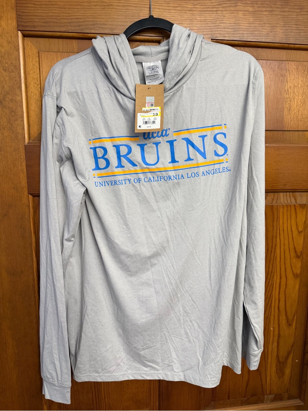 UCLA Bruins Gray Long-Sleeve Hooded Tee